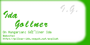 ida gollner business card